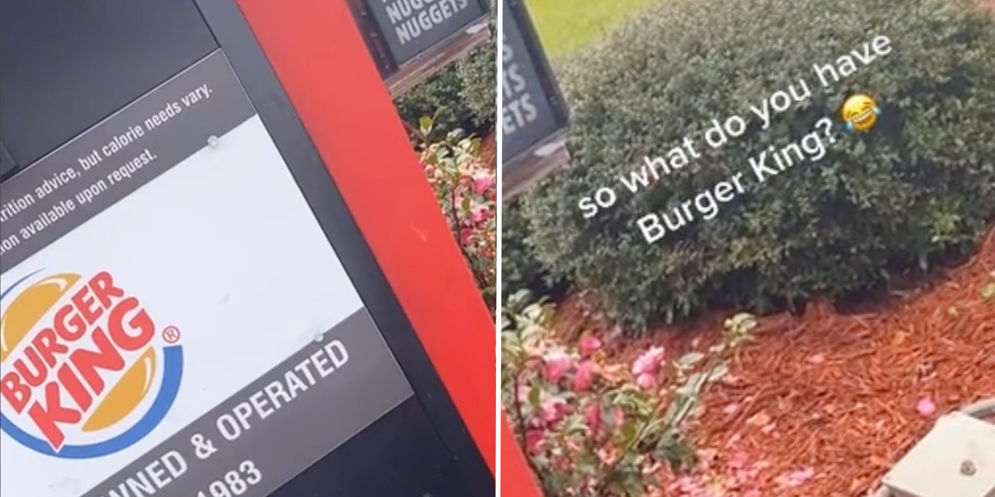 Drive-thru intercom at Burger King