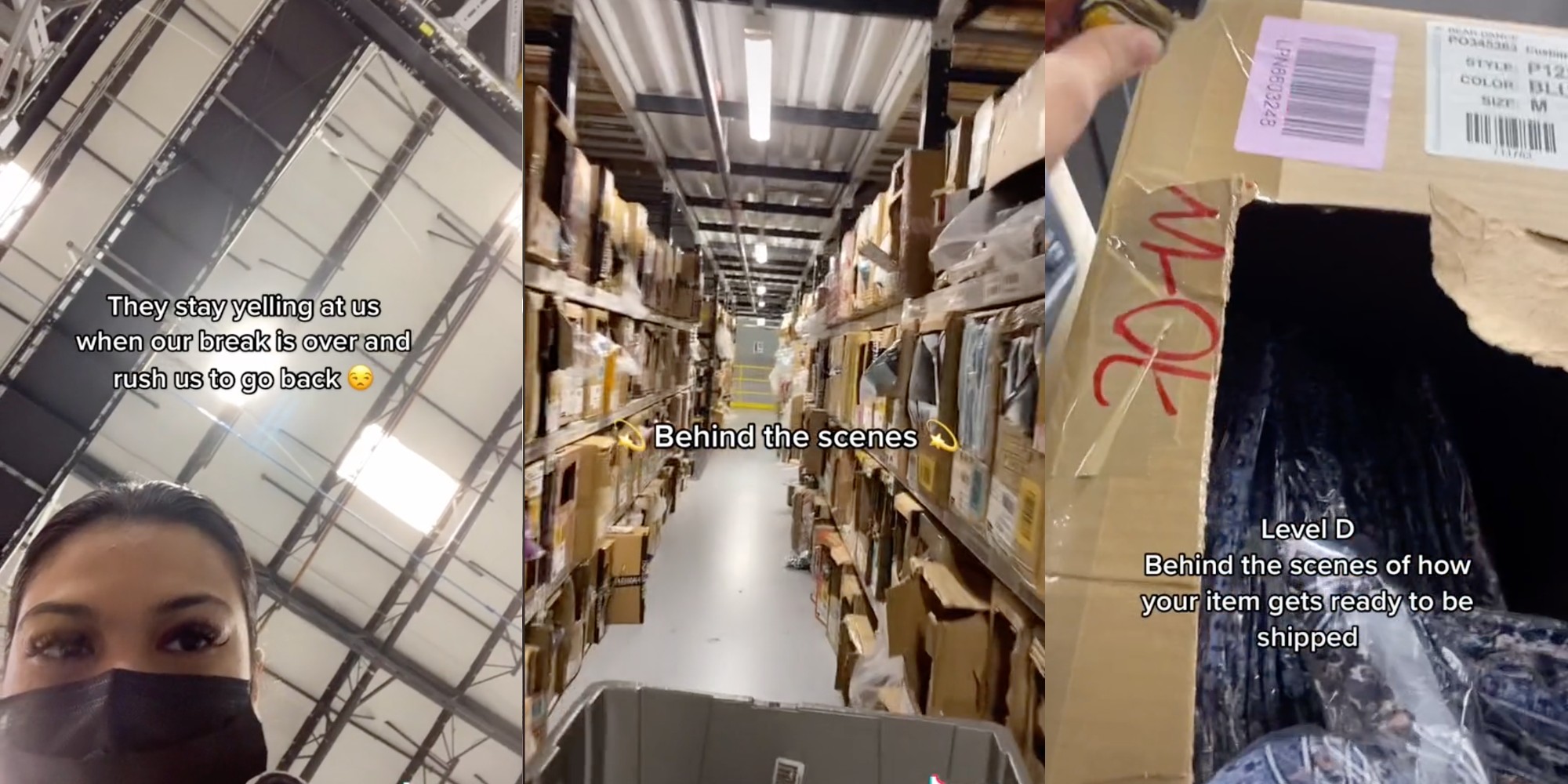 Warehouse worker at Fashion Nova.