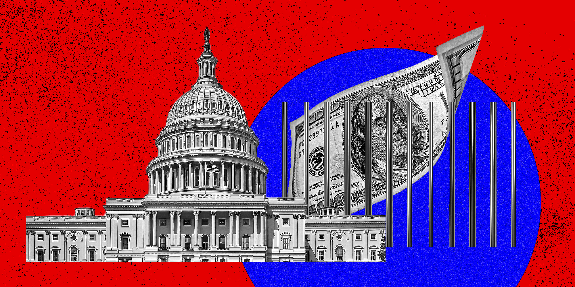 The US Capitol and US money.