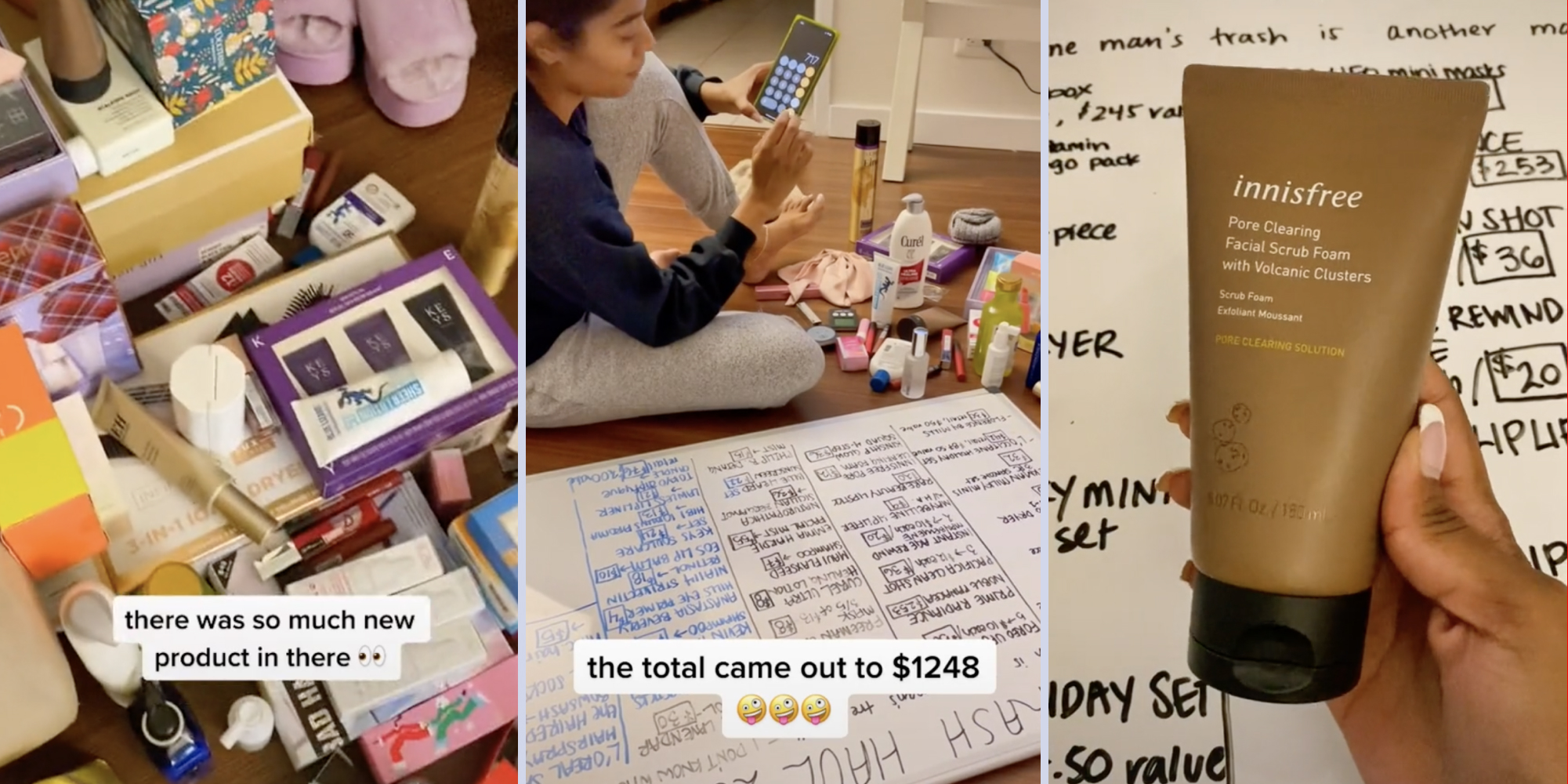 There was so much product in there. The total came out to $1248.