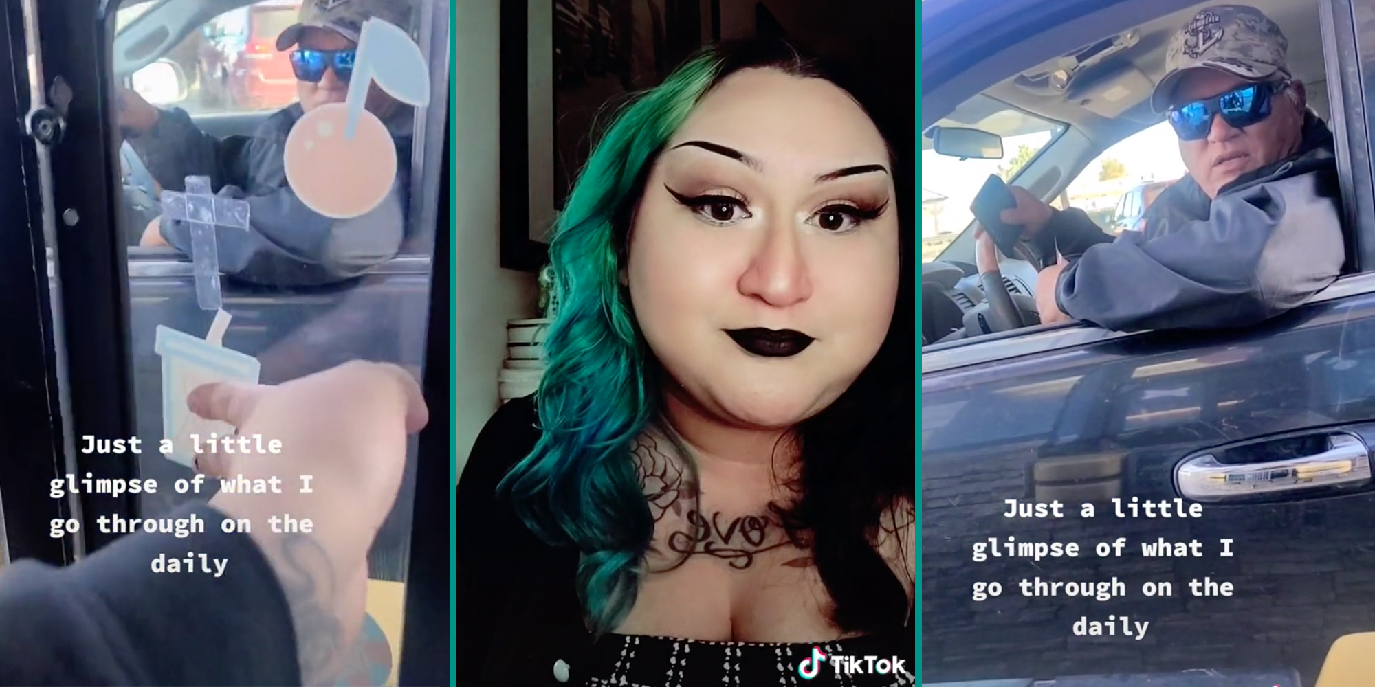 Man berates fast-food manager in drive-thru.