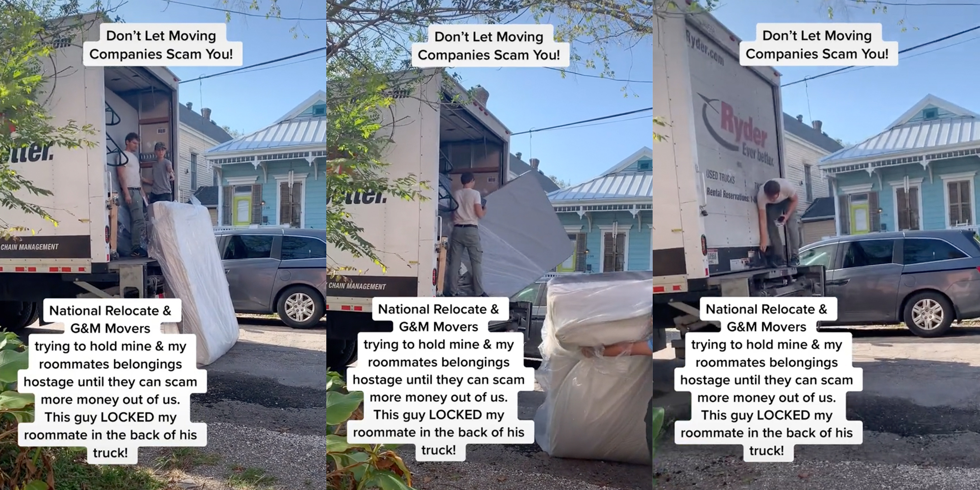 TikToker says mover locked roommate in truck