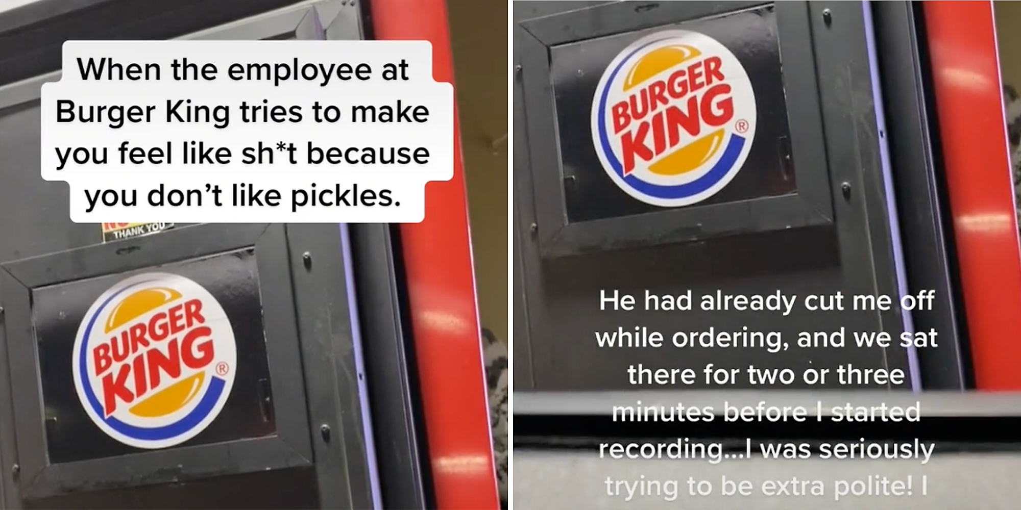 A Burger King drive thru.