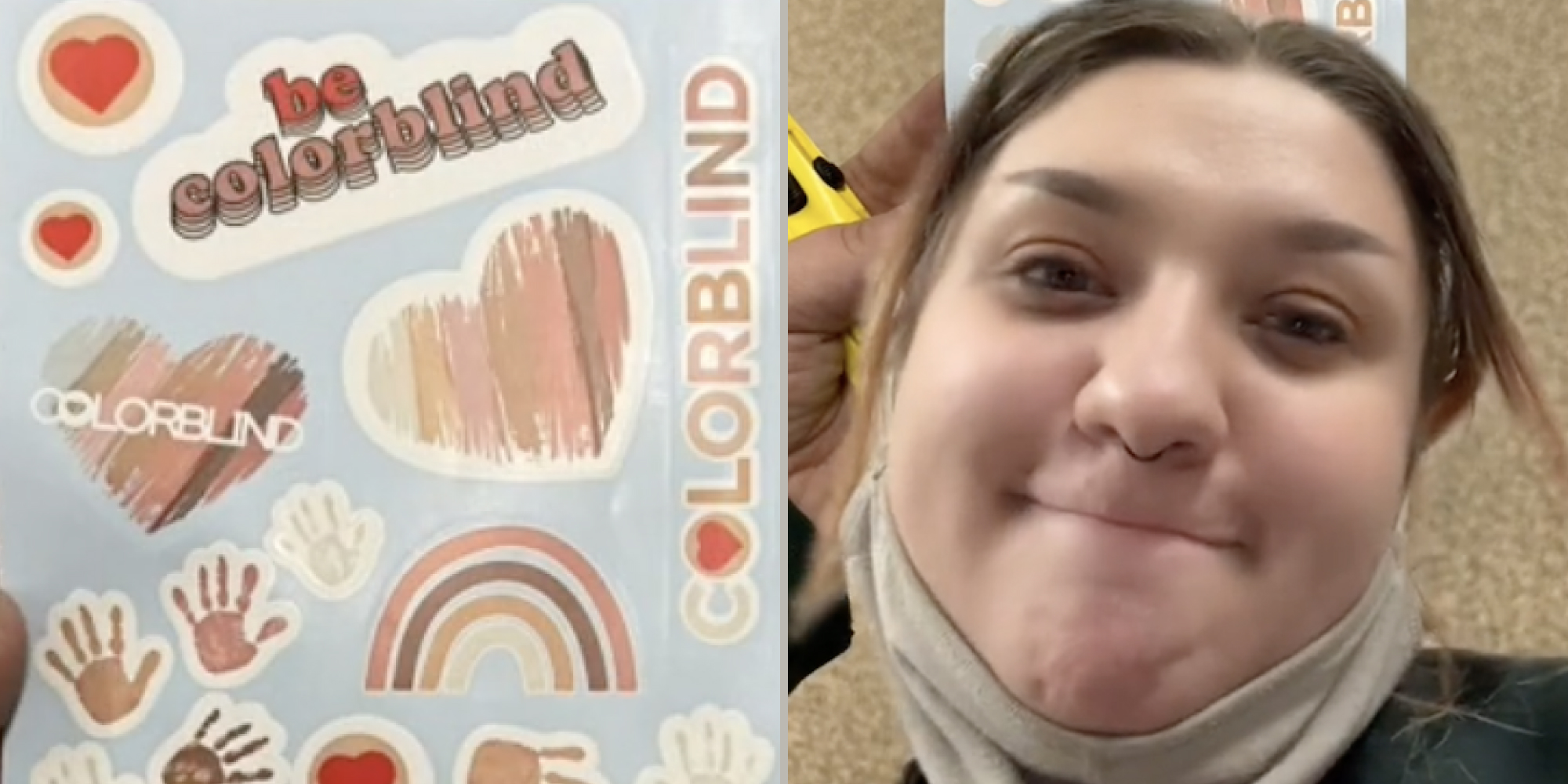 'Be Colorblind' stickers