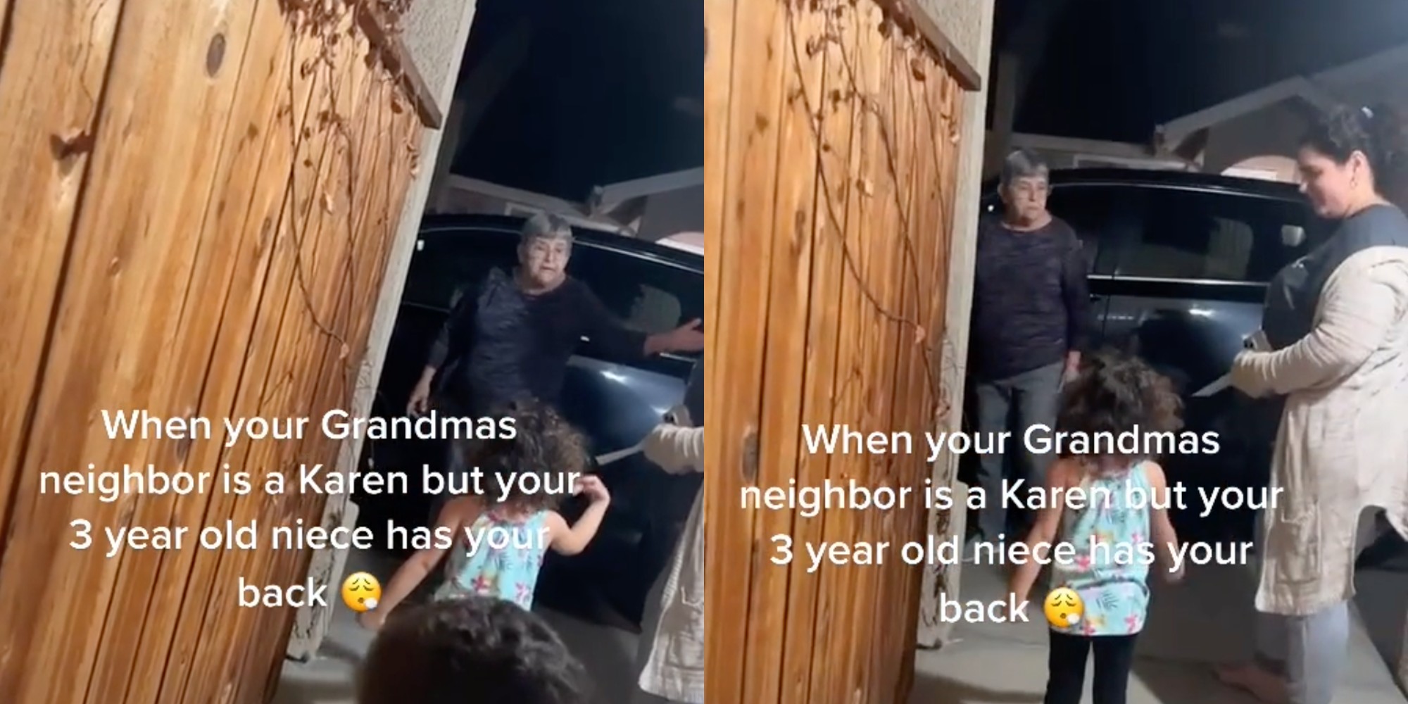 Two women and a child