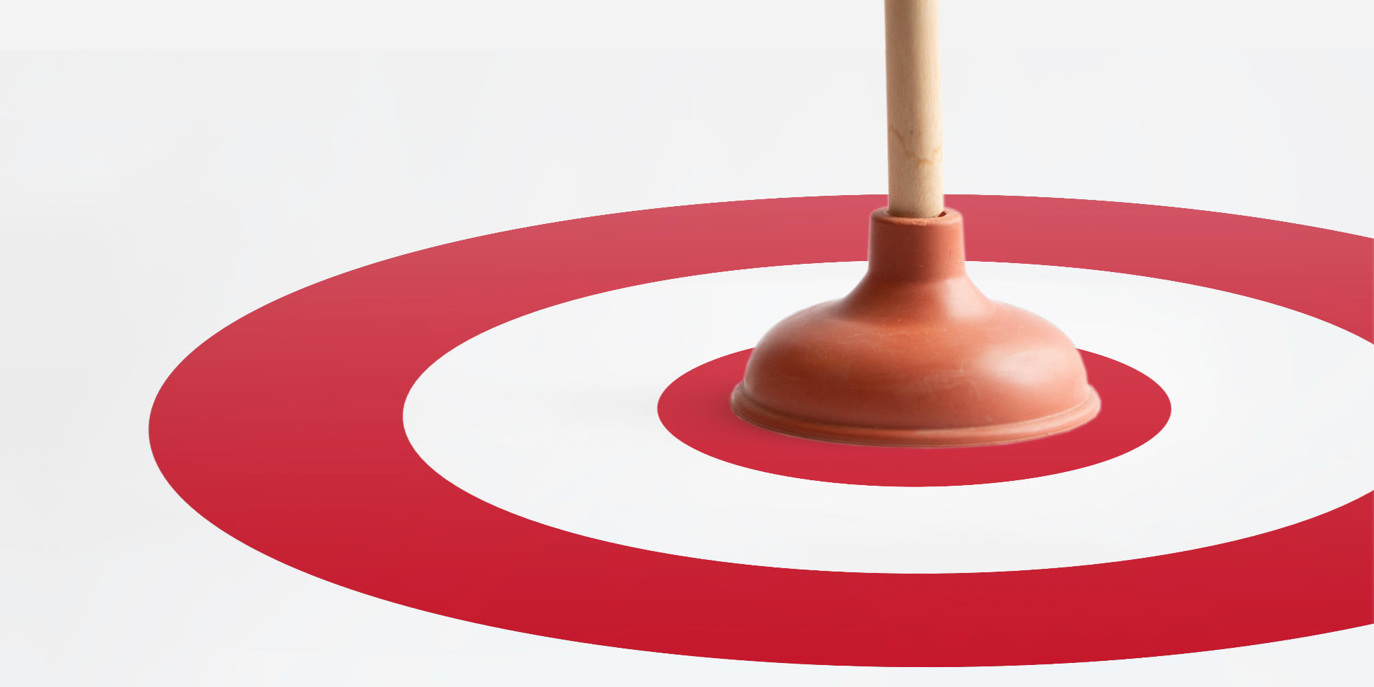 plunger stuck to a target sign