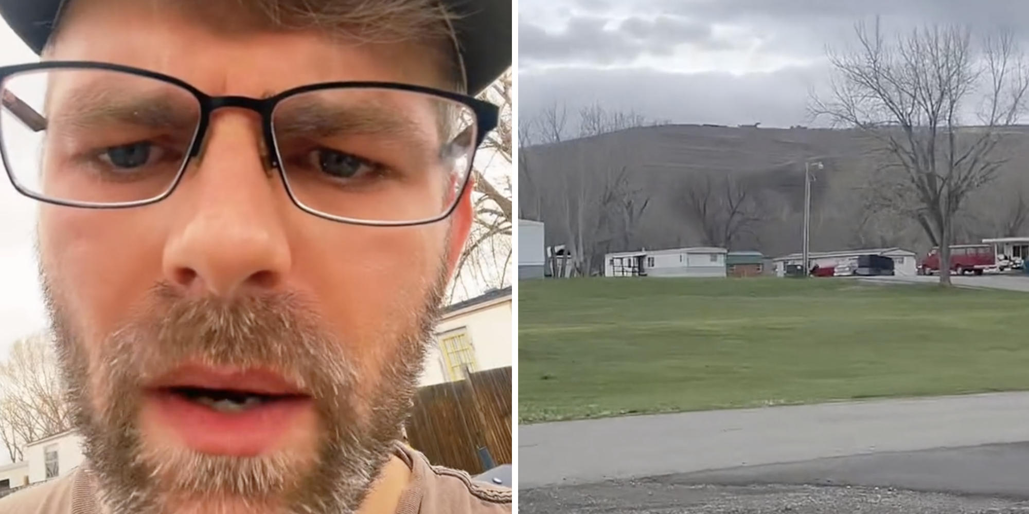 angry man (l) trailer park (r)