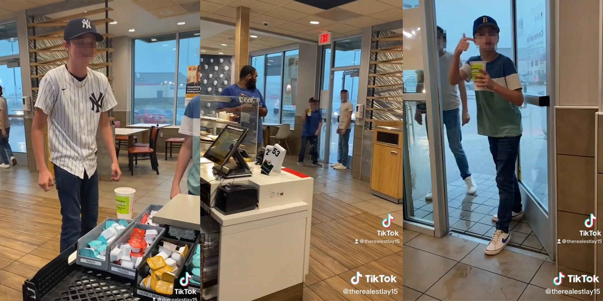 young men in mcdonald's yelling at customers and workers