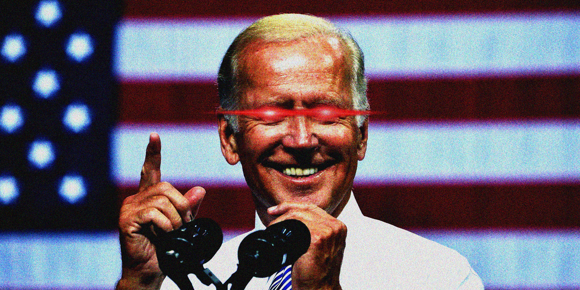 Dark Brandon meme (Joe Biden with filters)