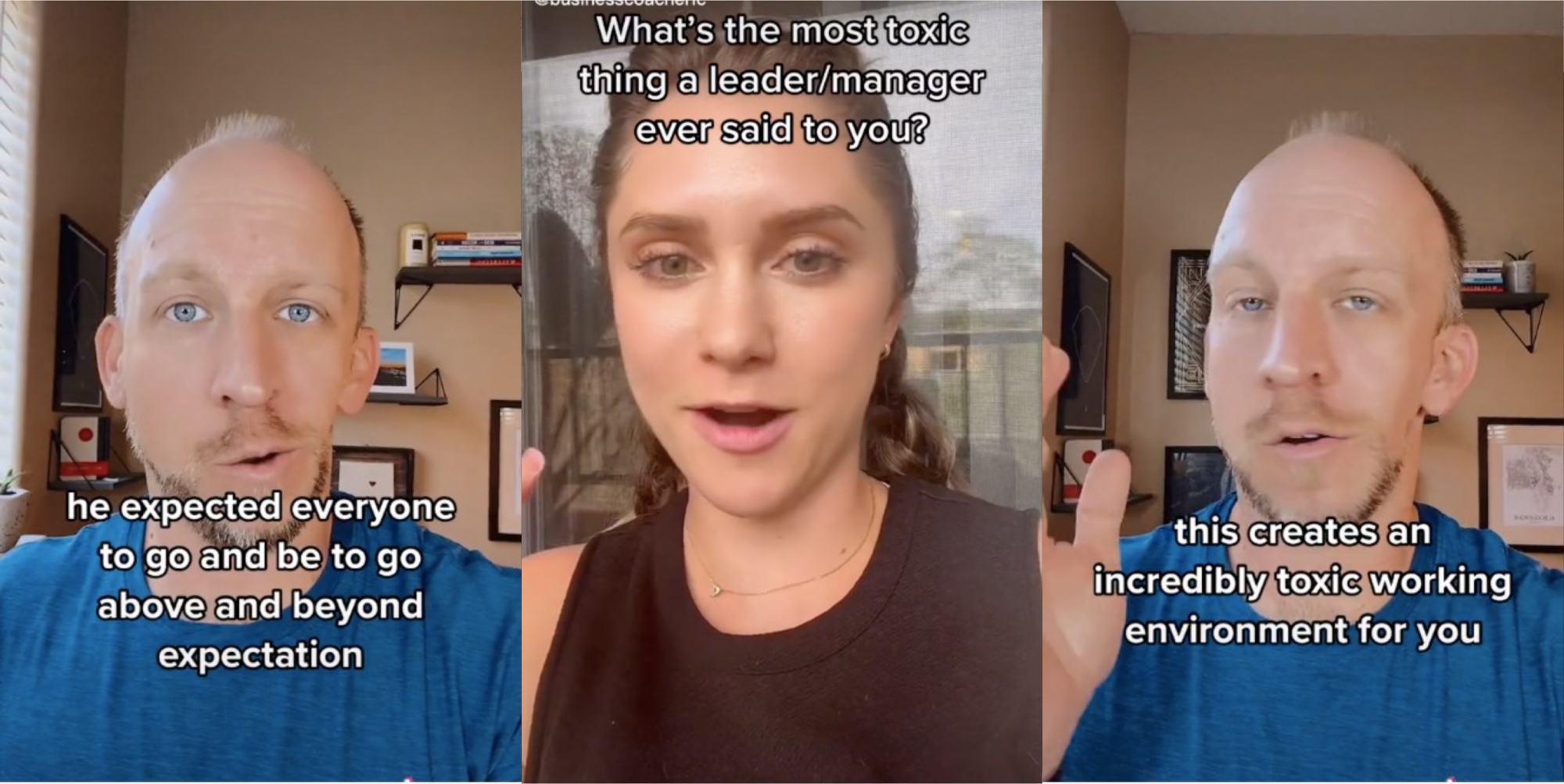 man explains why it's bad for manager to never give 4 out of 4 in evaluations tiktok