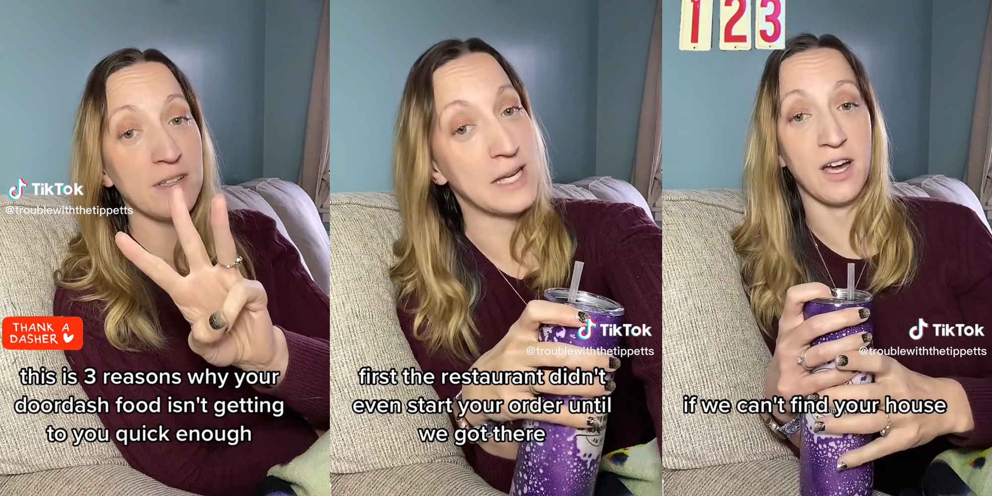 woman describing why doordash orders take a long time