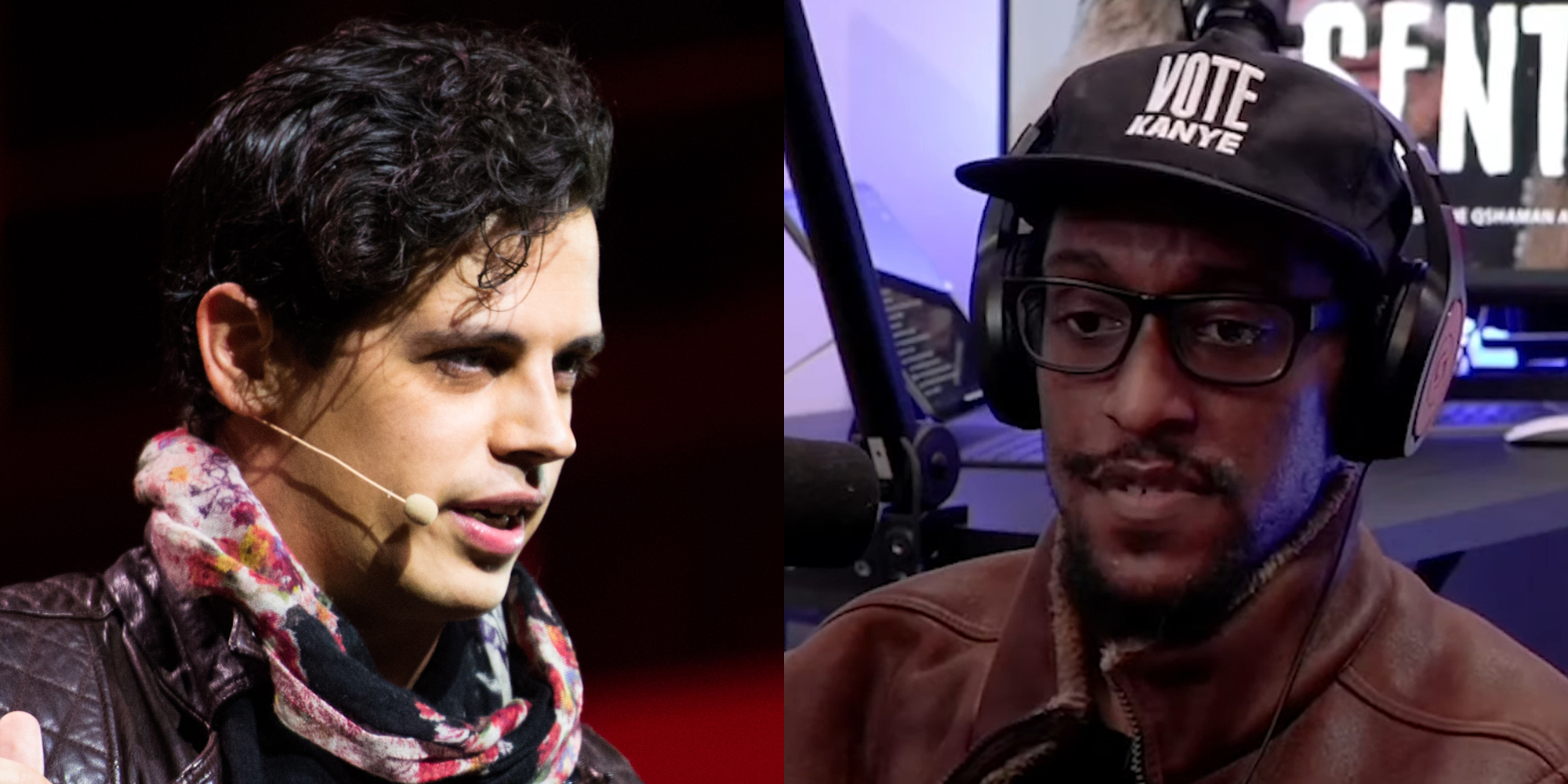 milo yiannopoulos (l) ali alexander (r)