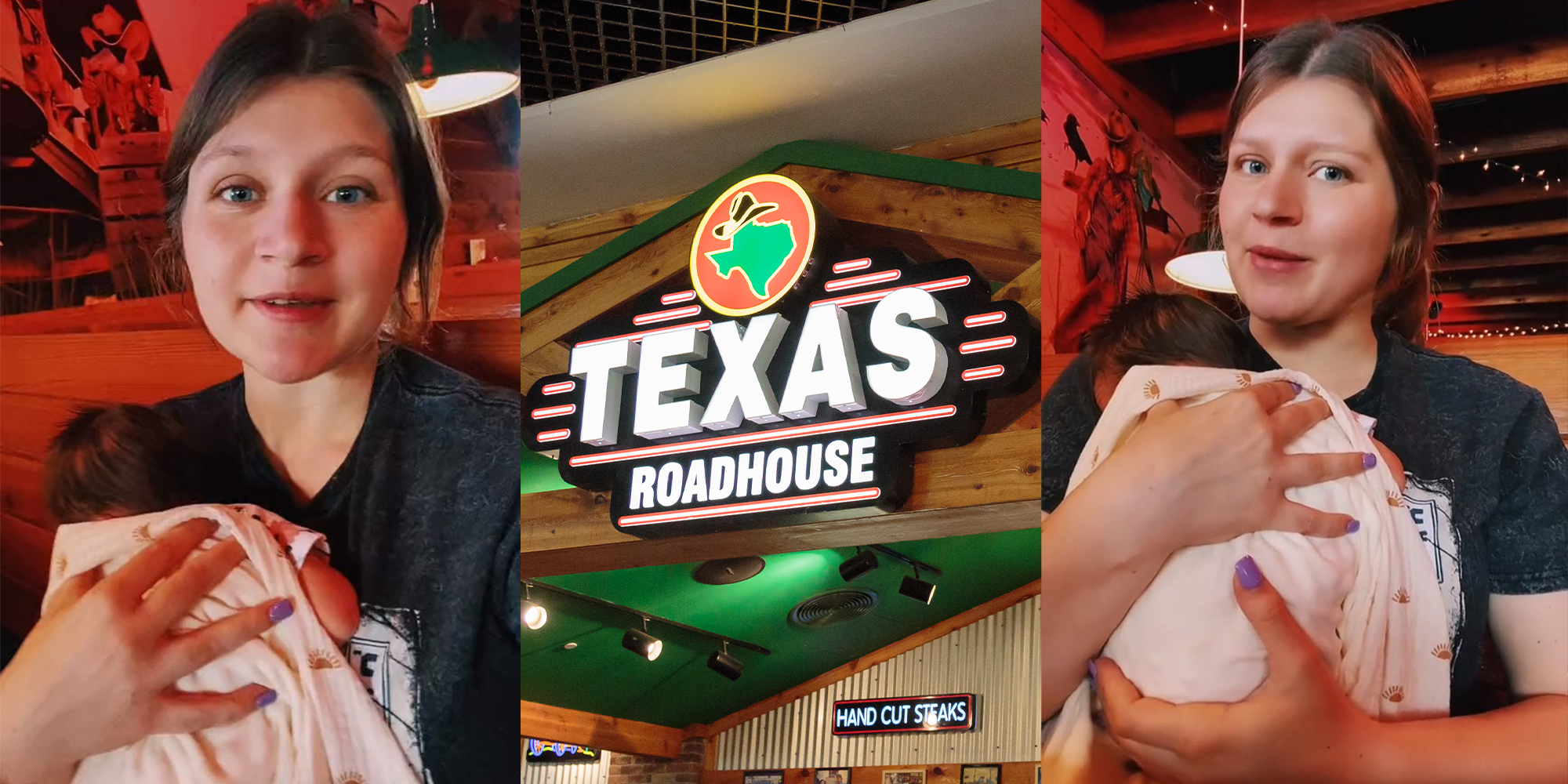 Texas Roadhouse server asks mom if her infant is joining her