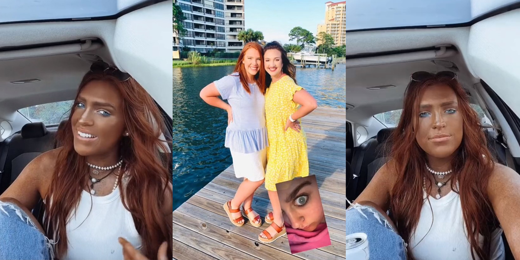 White woman's dark spray tan horrifies viewers