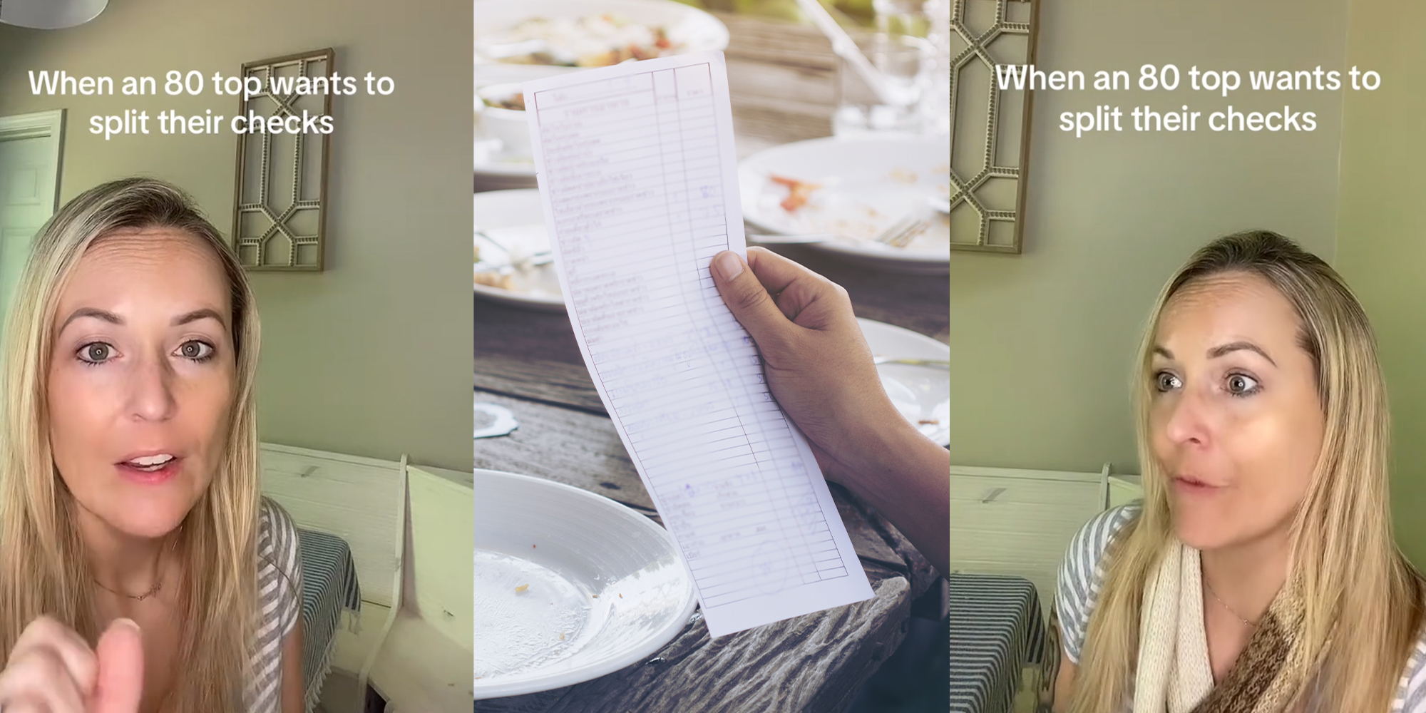 Server says party of 80 people wanted to split $3,000 check individually