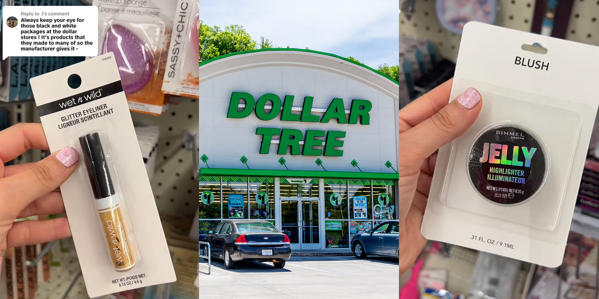Shopper shows how name-brand beauty products are disguised at Dollar Tree