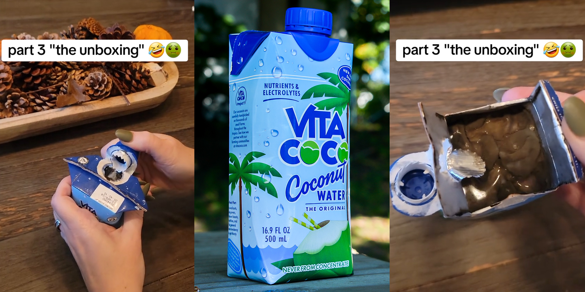 Customer finds mold inside coconut water