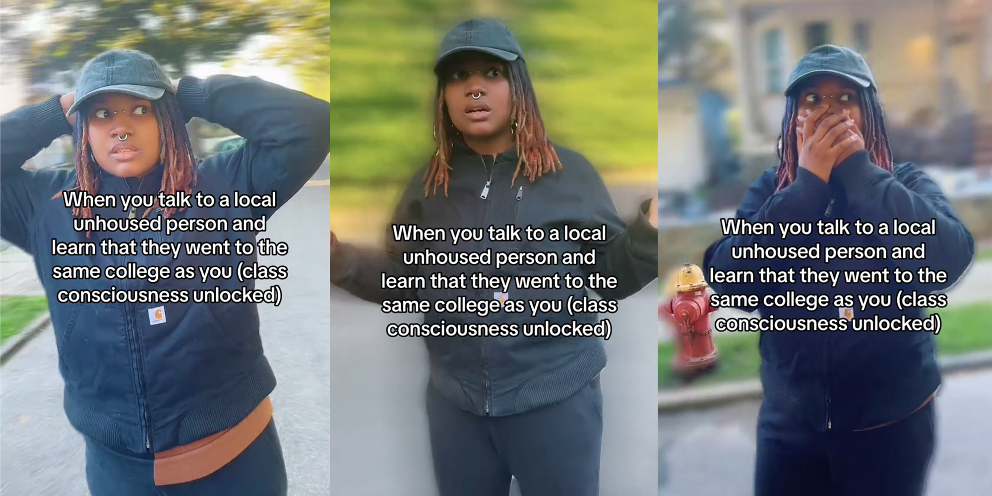 Creator shocked to learn unhoused person went to same college