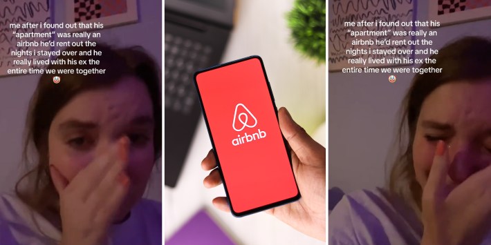 Woman finds out her cheating boyfriend's apartment is really an AirBnB