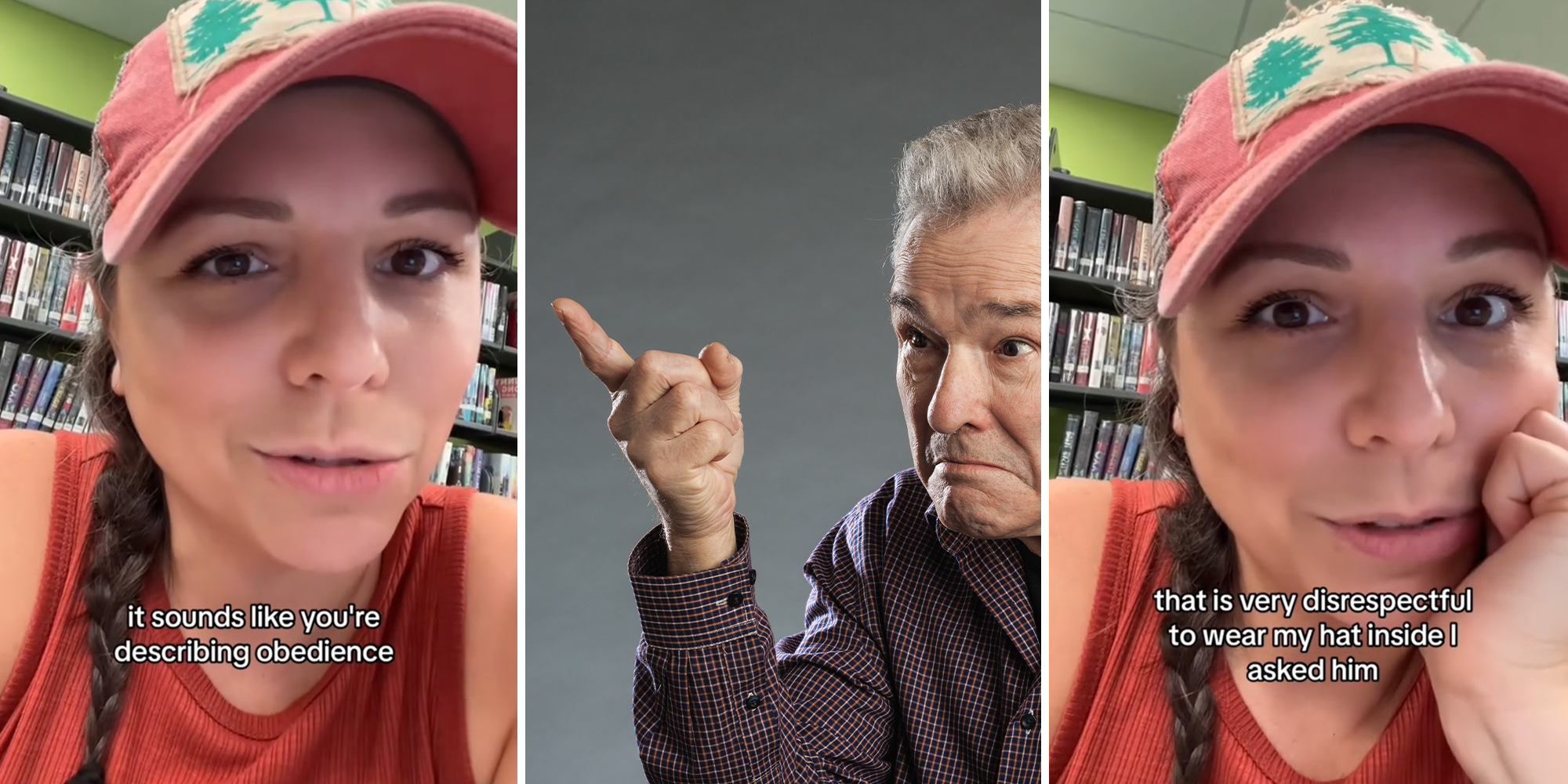 Woman says she was shamed for wearing cap in library