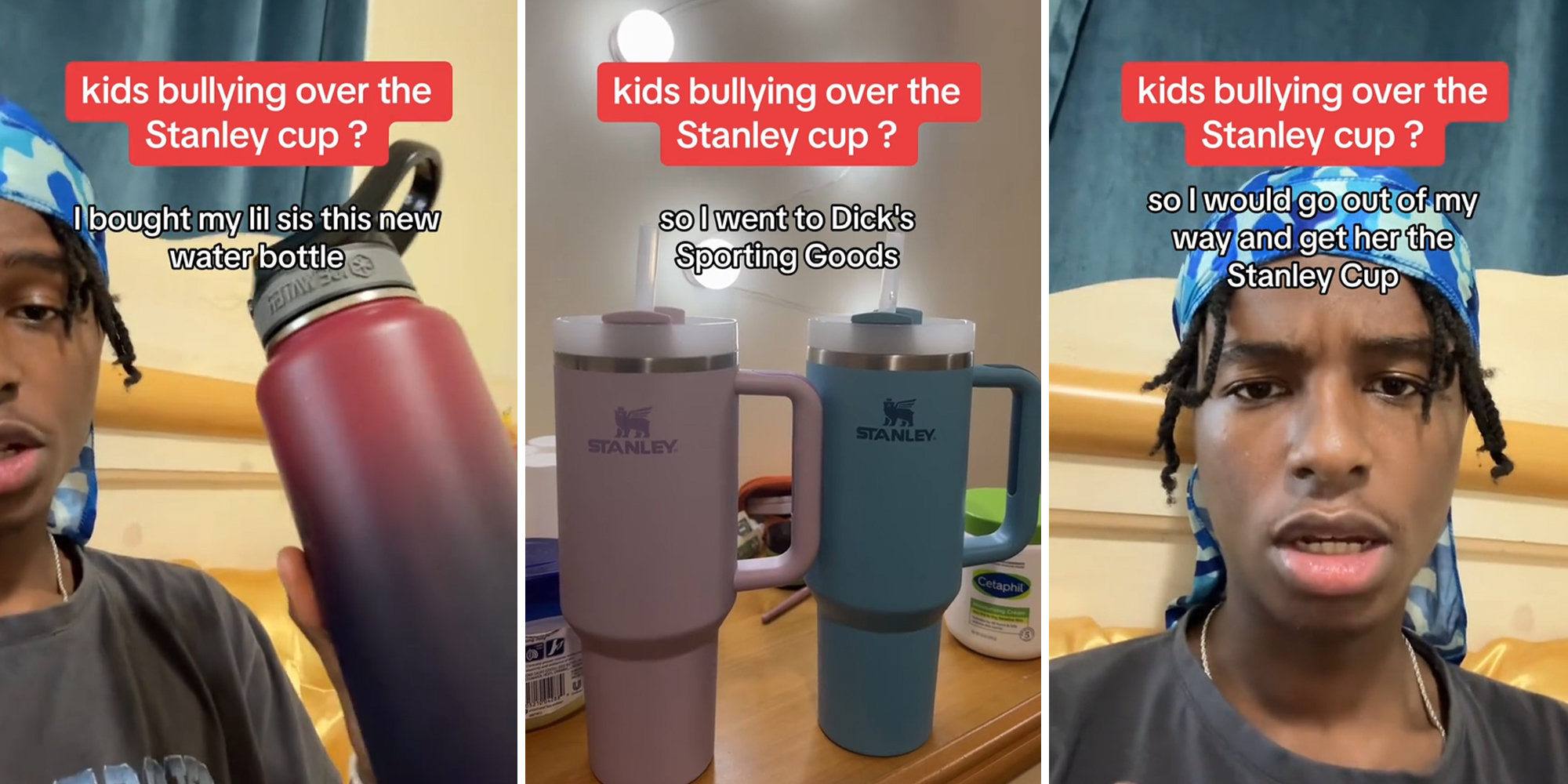 Man says little sister got bullied for using TK water bottle instead of the Stanley cup