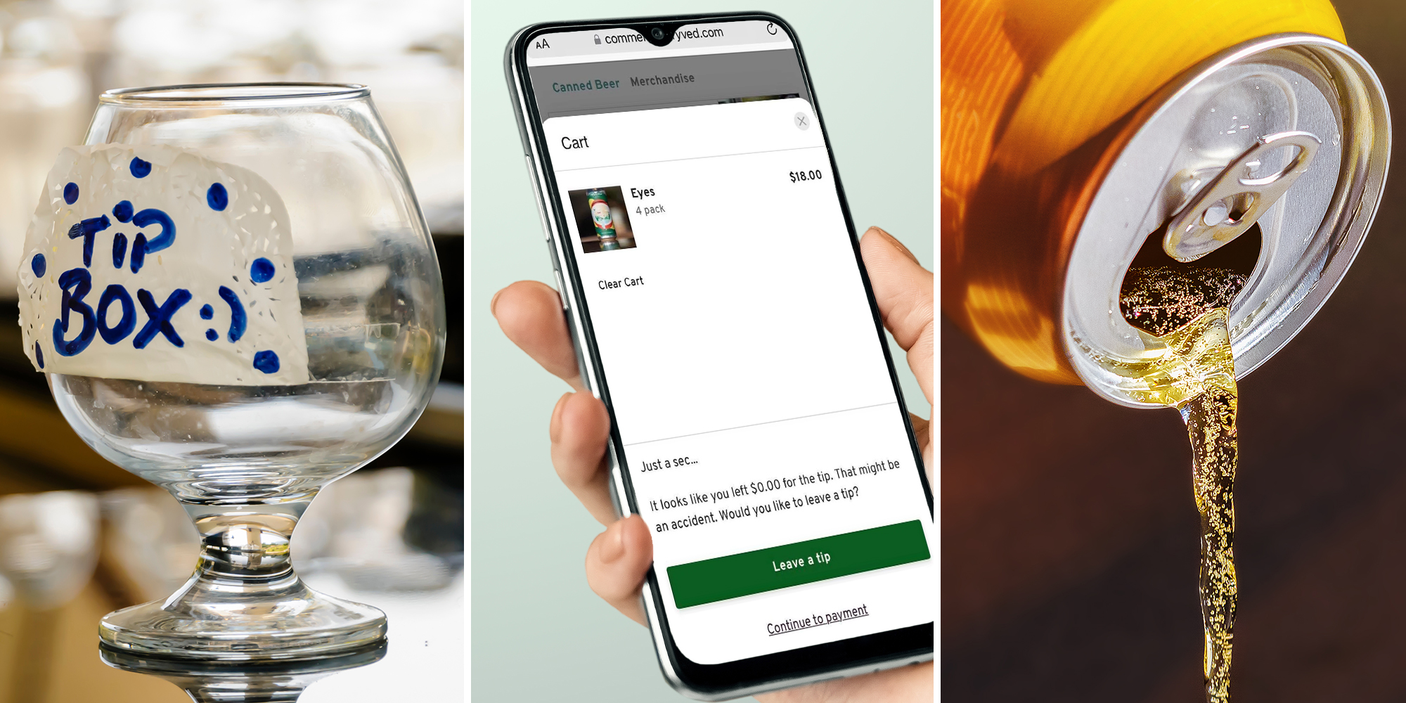 Store questions customer's decision to leave no tip