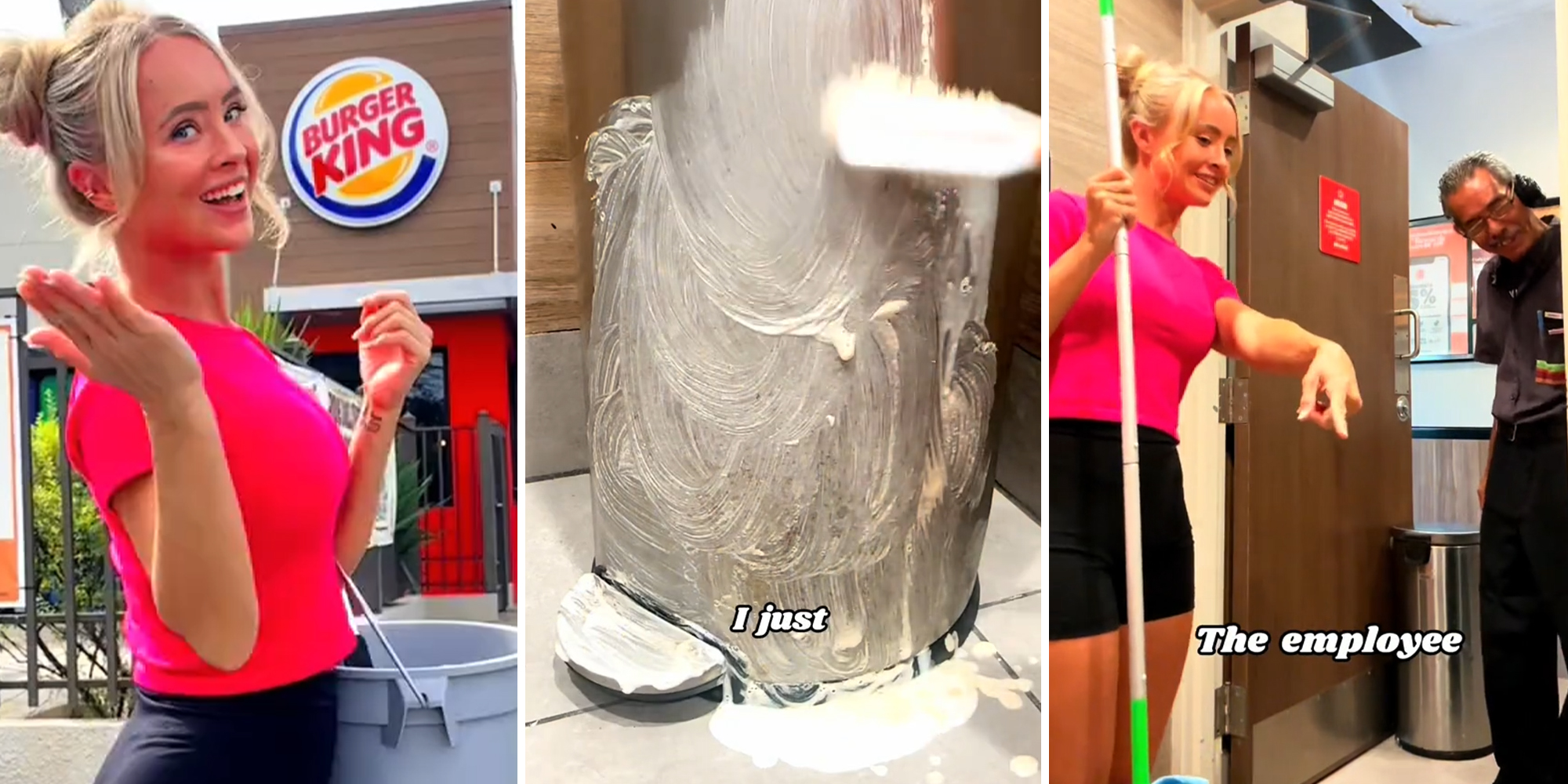 Woman walks into Burger King and works a shift. She not an employee