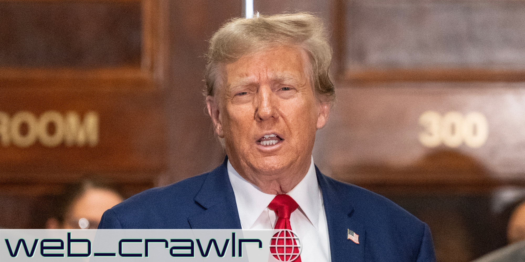 Donald Trump. The Daily Dot newsletter web_crawlr logo is in the bottom left corner.