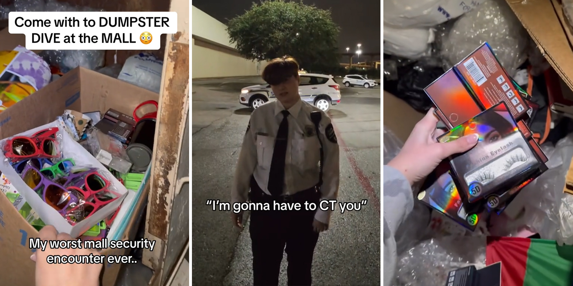 Dumpster Diver says mall security called the cops on her