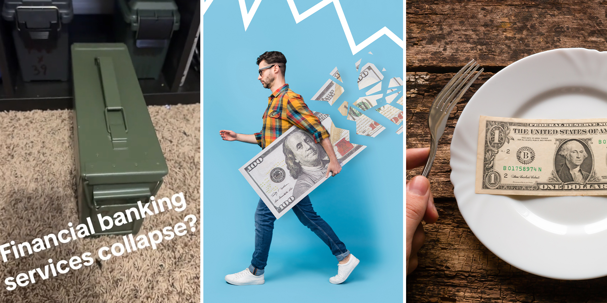 Man provides tips ‘if the banking system collapses.’ An online debate ensues