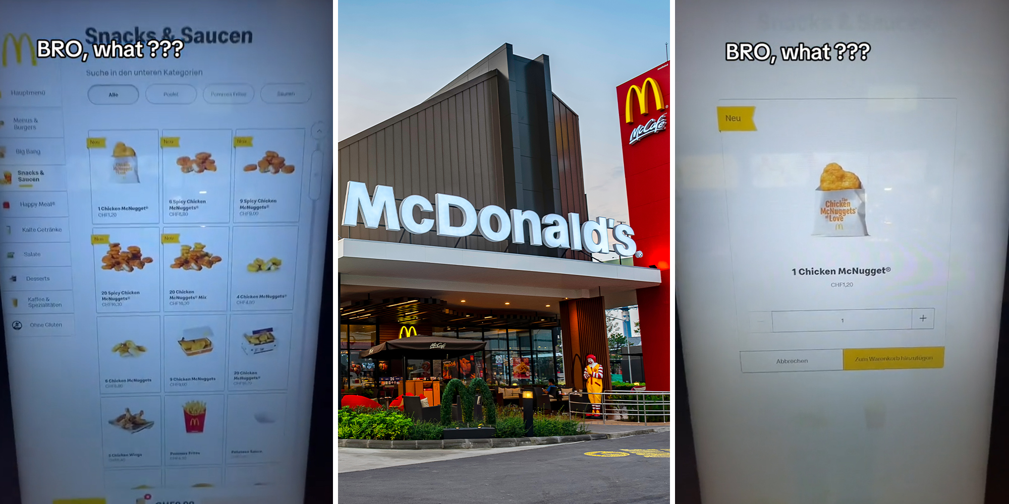 McDonald’s customer realizes touchscreen allows him to purchase one chicken McNugget