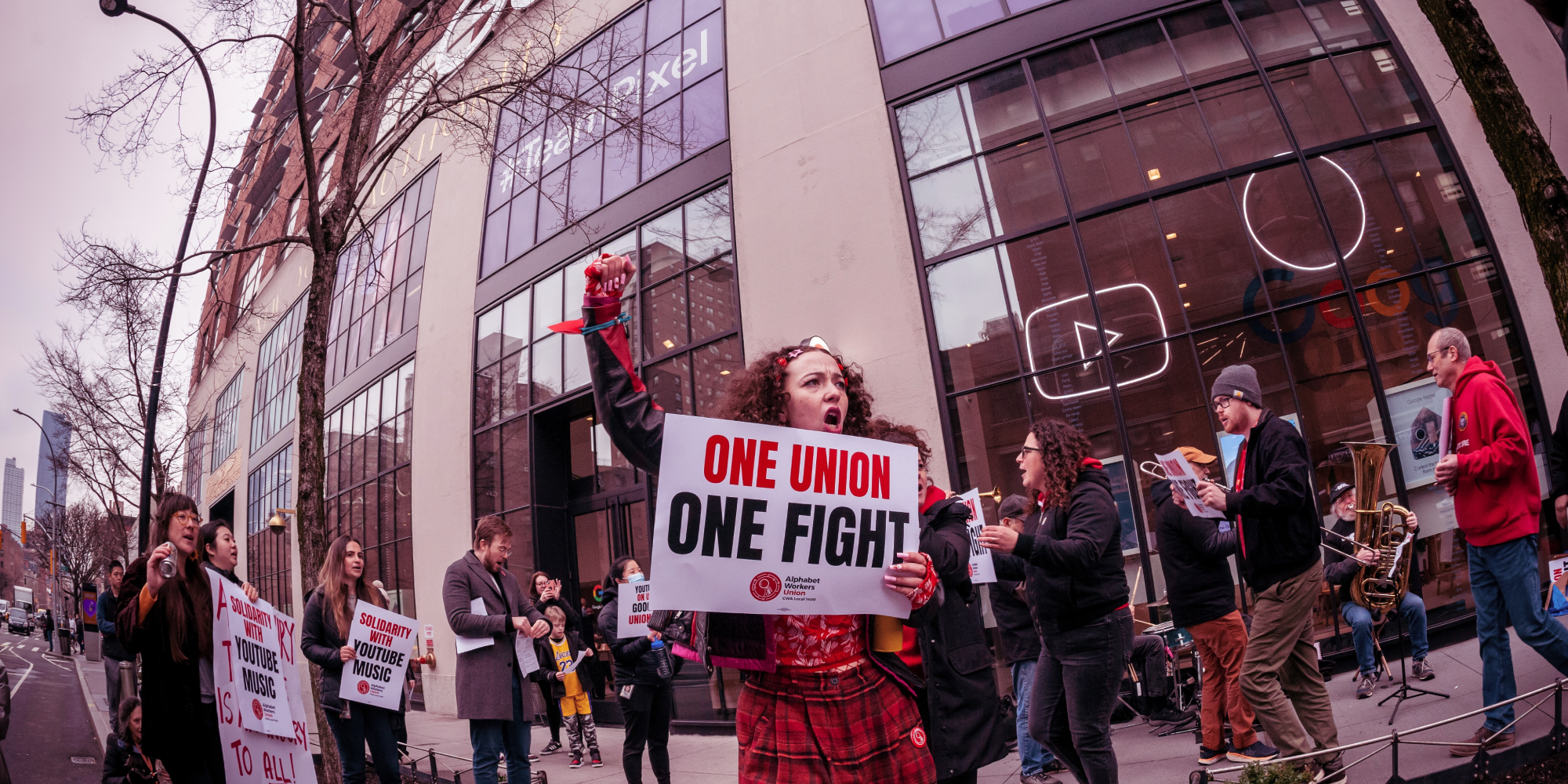 youtube union alphabet workers union protest google