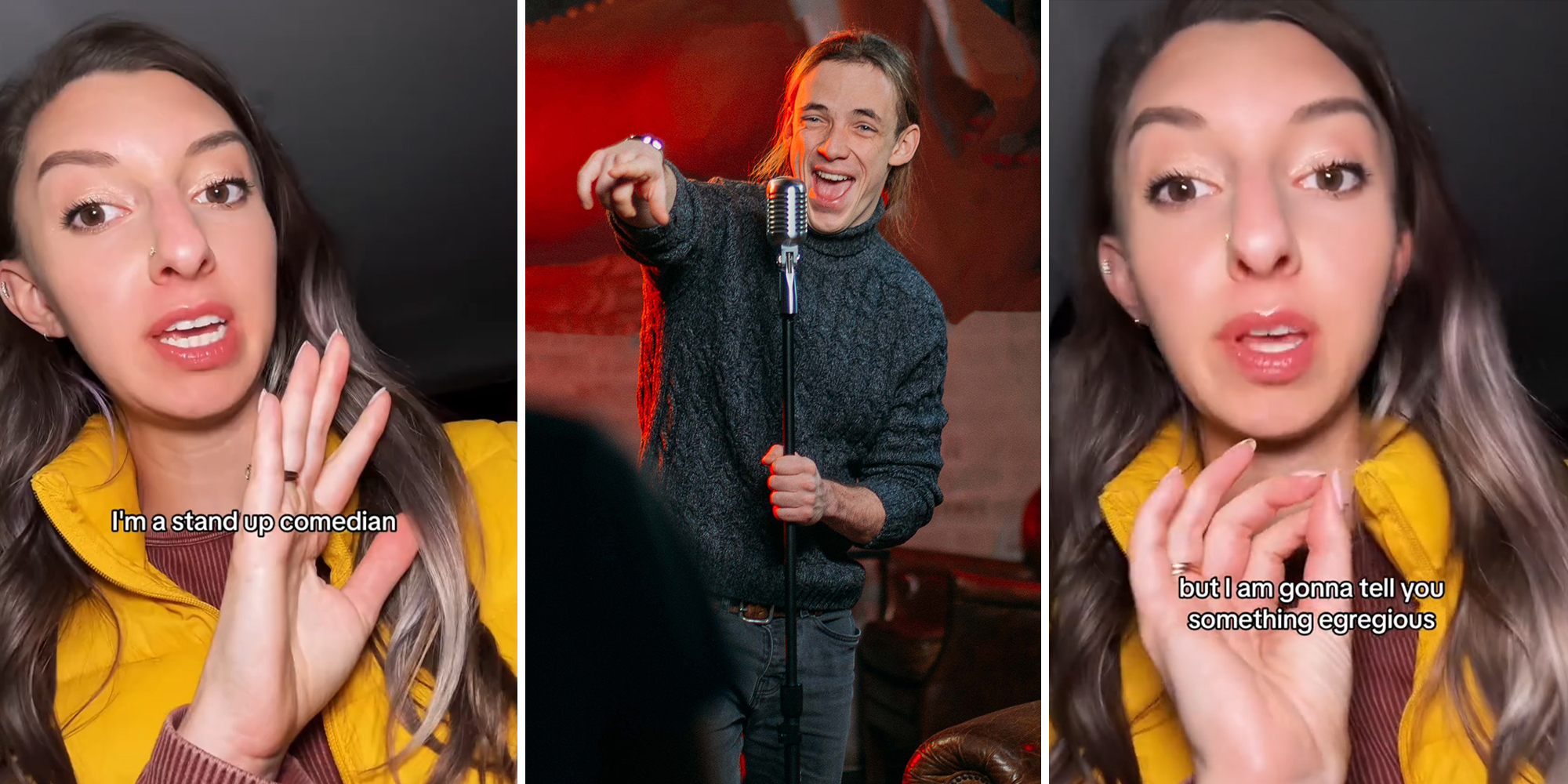 Female comedian calls out male headliner for being rude