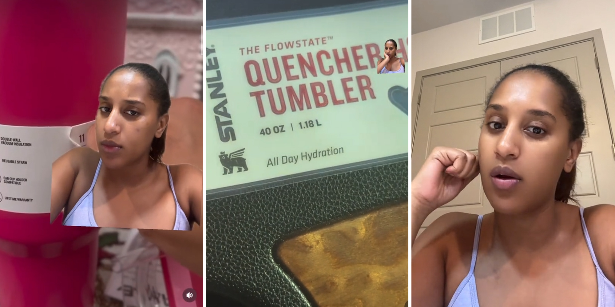 Stanley Cup fan roasted for laminating and preserving water bottle label