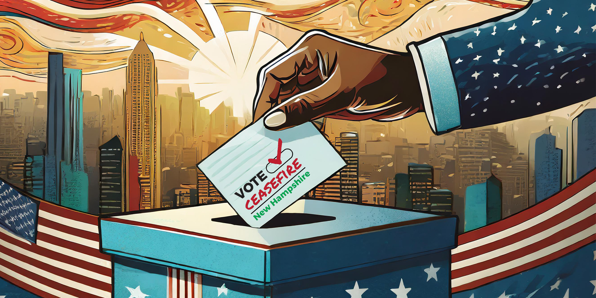 What is the write-in #VoteCeasefire campaign going viral on TikTok?