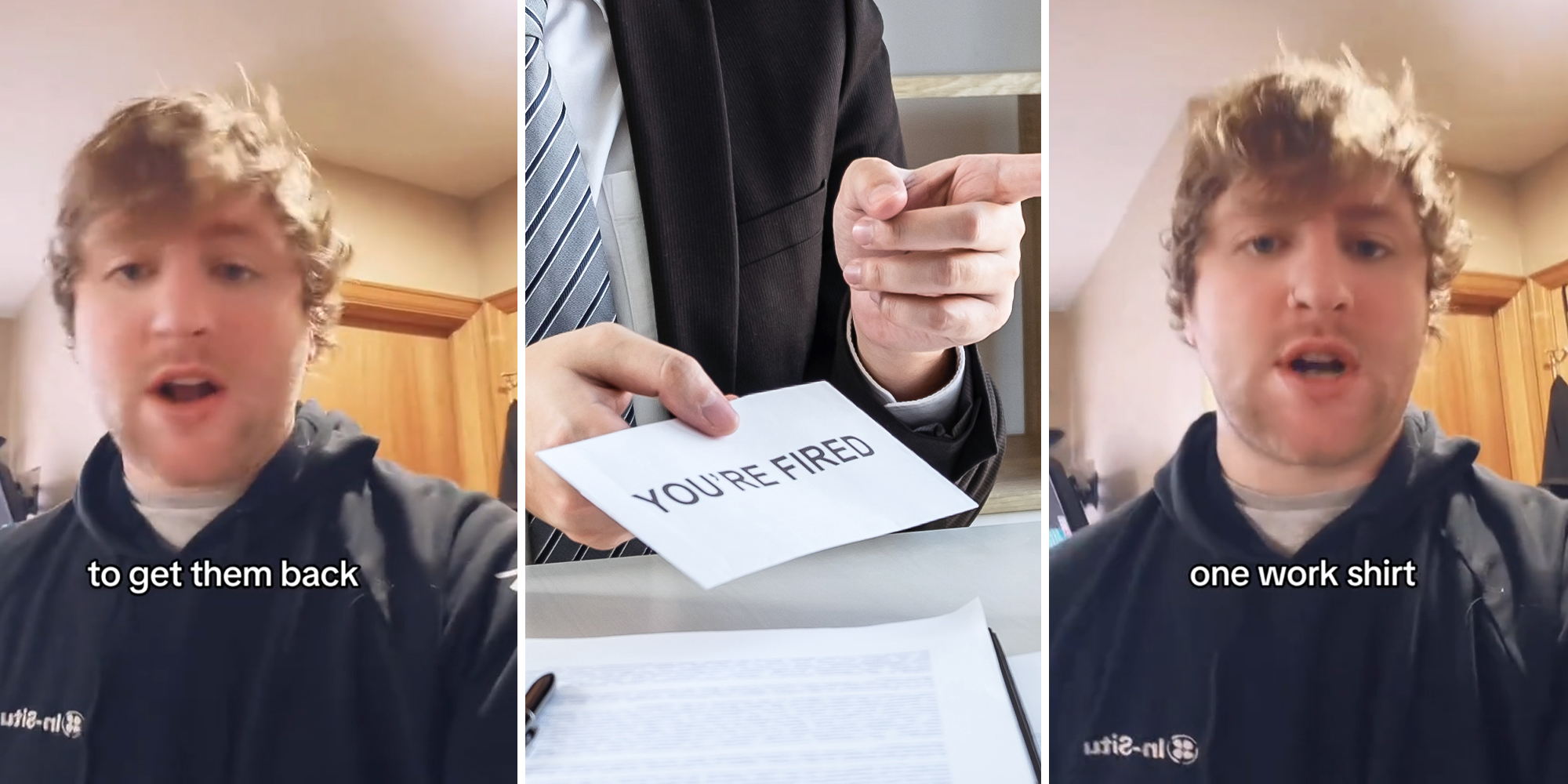 Man says to wear old company shirt and act belligerent in bars to get revenge on former workplace