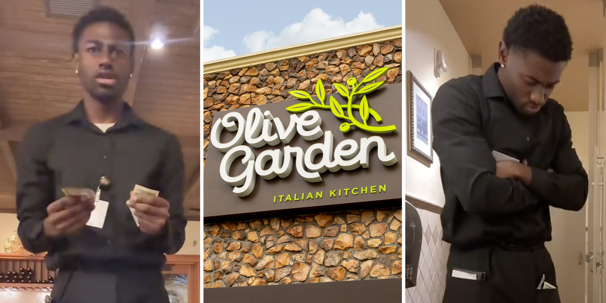 Waiter(l+r), Olive Garden(c)