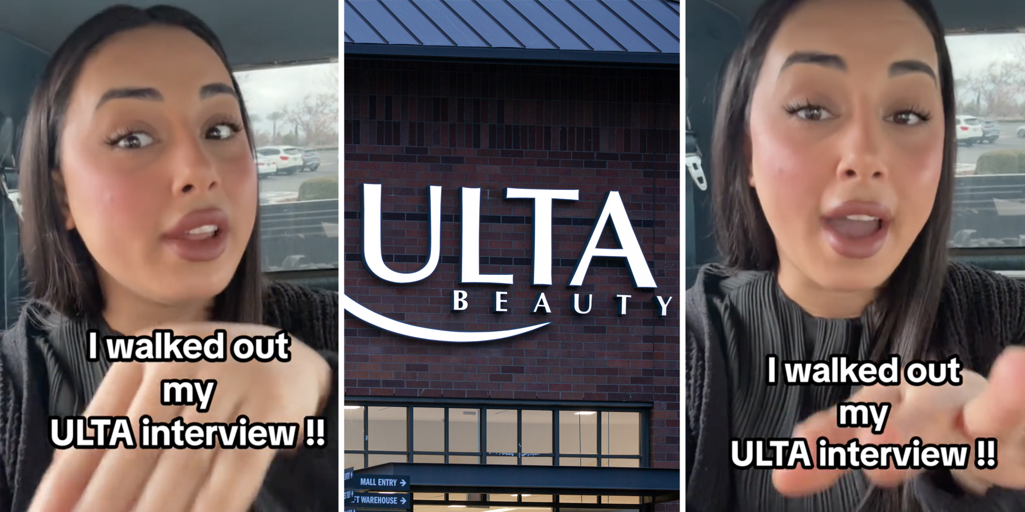 Woman talking(l+r), Ulta Beauty(c)