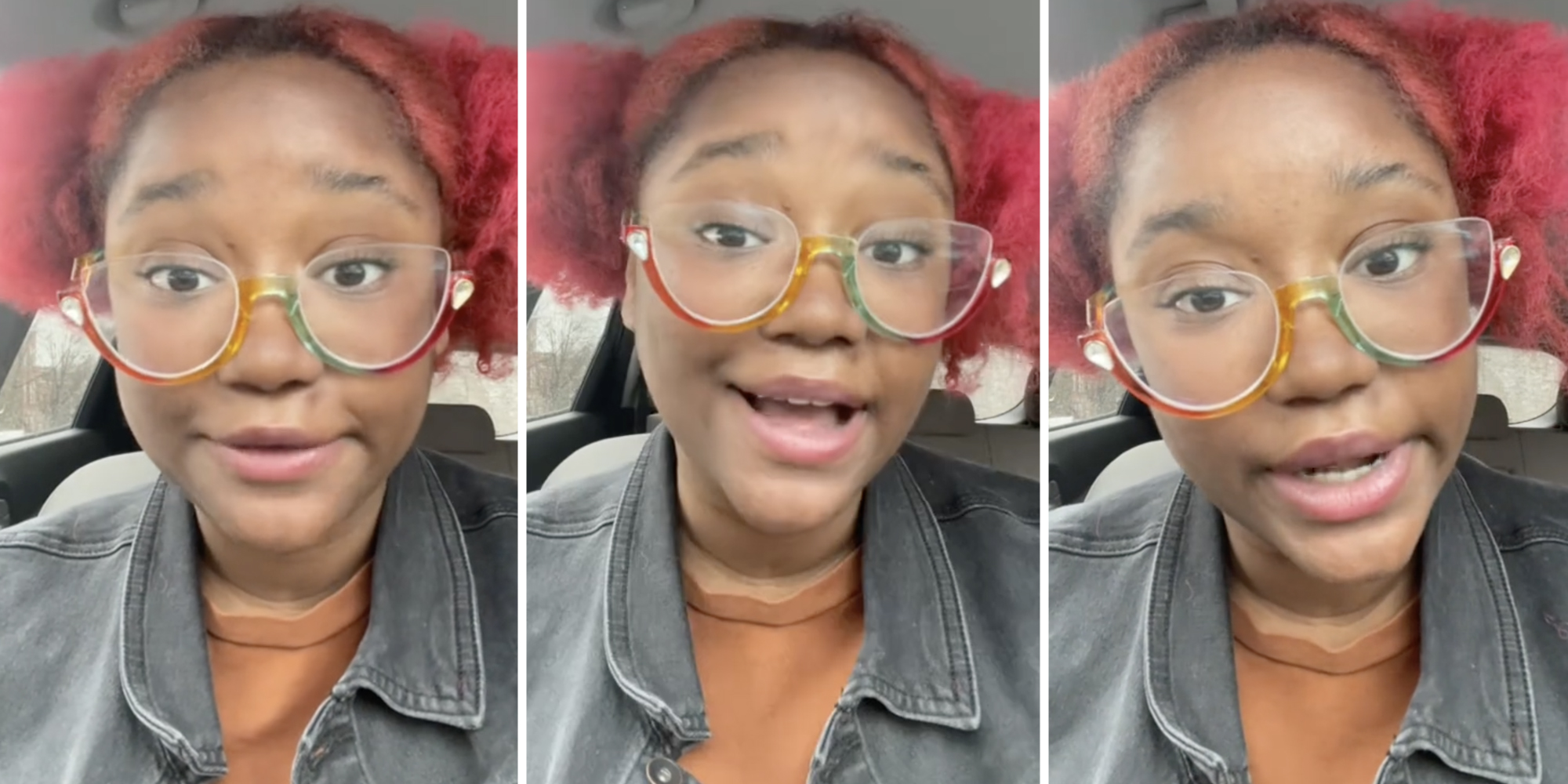 Person talking(Three panel split)