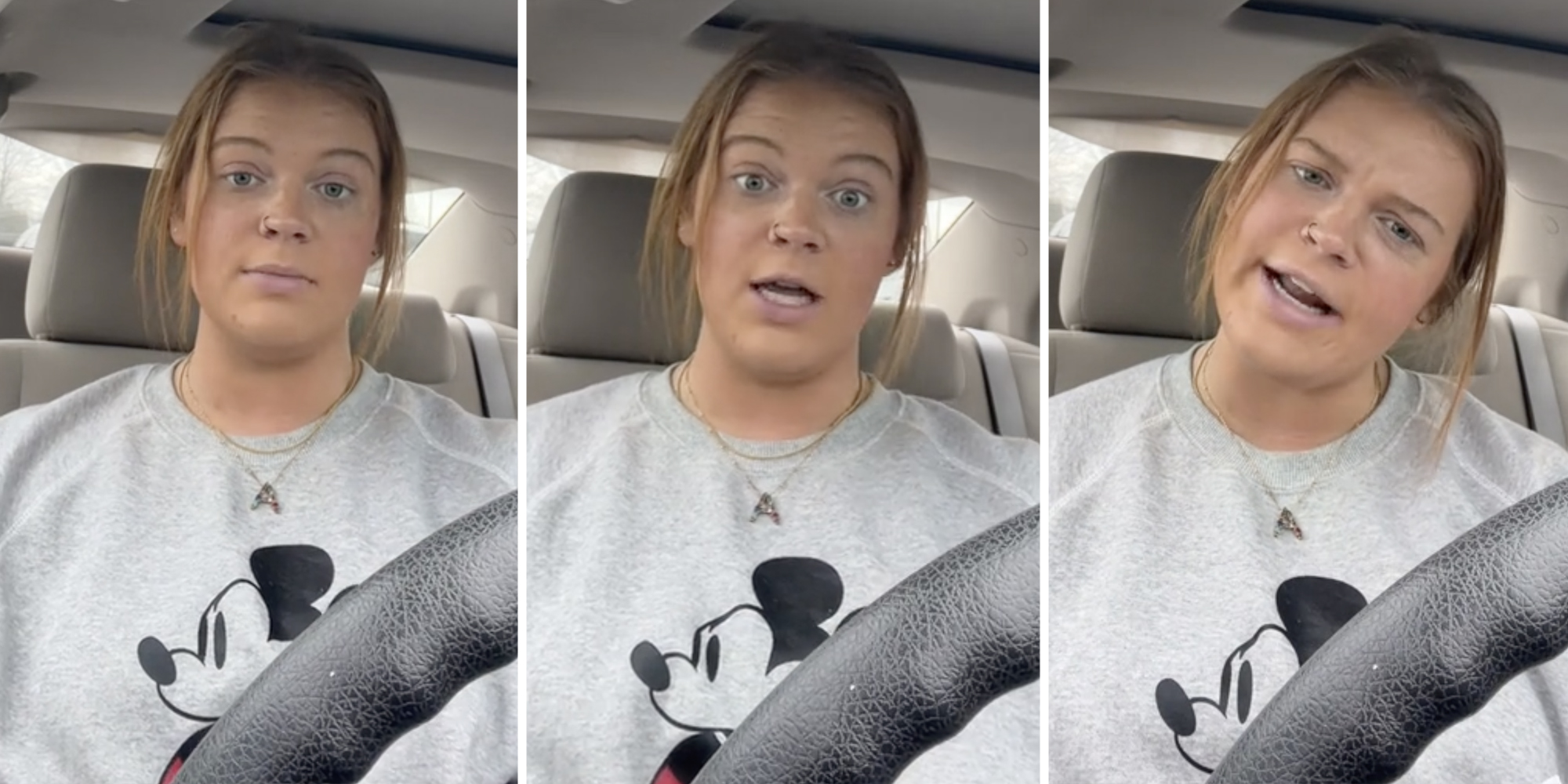 Woman talking(three split)