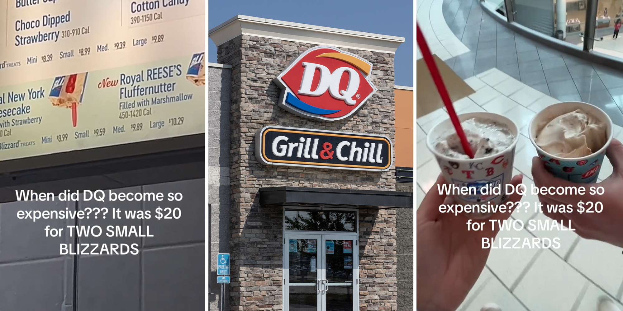 Customer orders 2 small Blizzards, is shocked when the total is $20