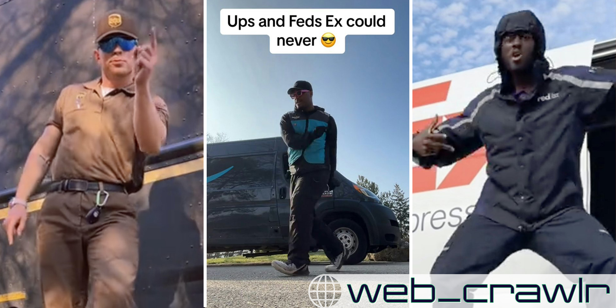 Three-way delivery driver dance battle