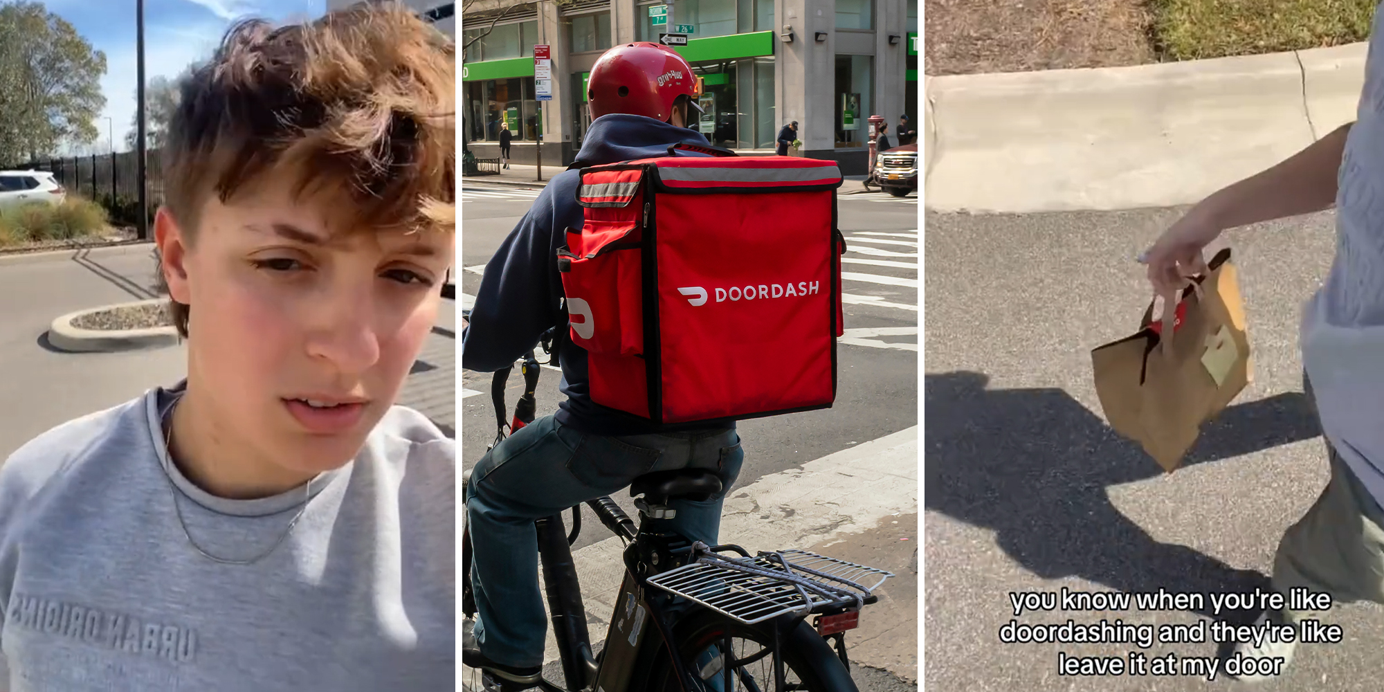 DoorDash driver has to climb under gate to deliver food to customer