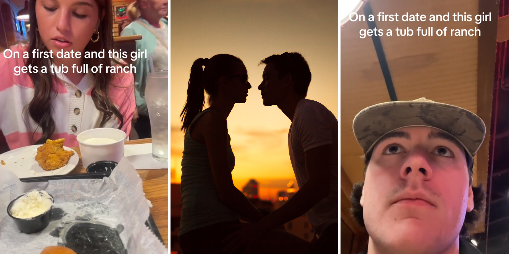 couple out on First Date and she orders a tub of ranch