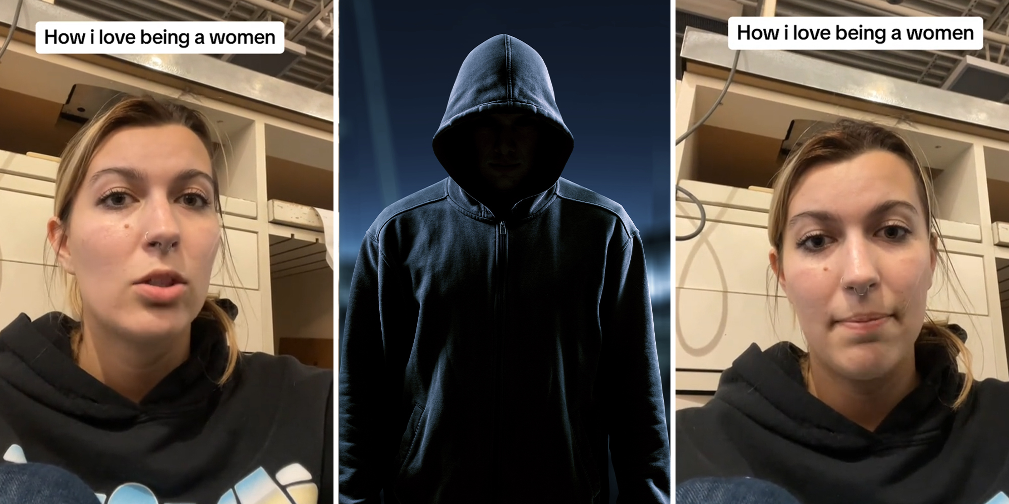 Retail worker hides behind register after 3 men wouldn’t leave store while she was working alone