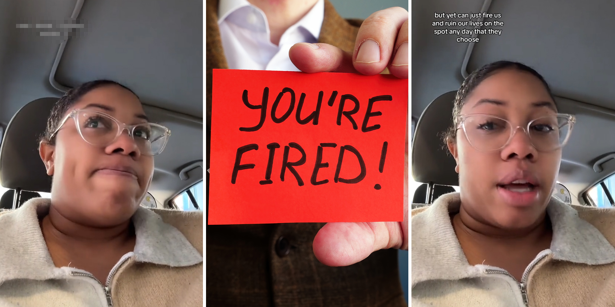 Worker says manager gave her a ‘shoutout’ for doing a great job. She was fired on the same day