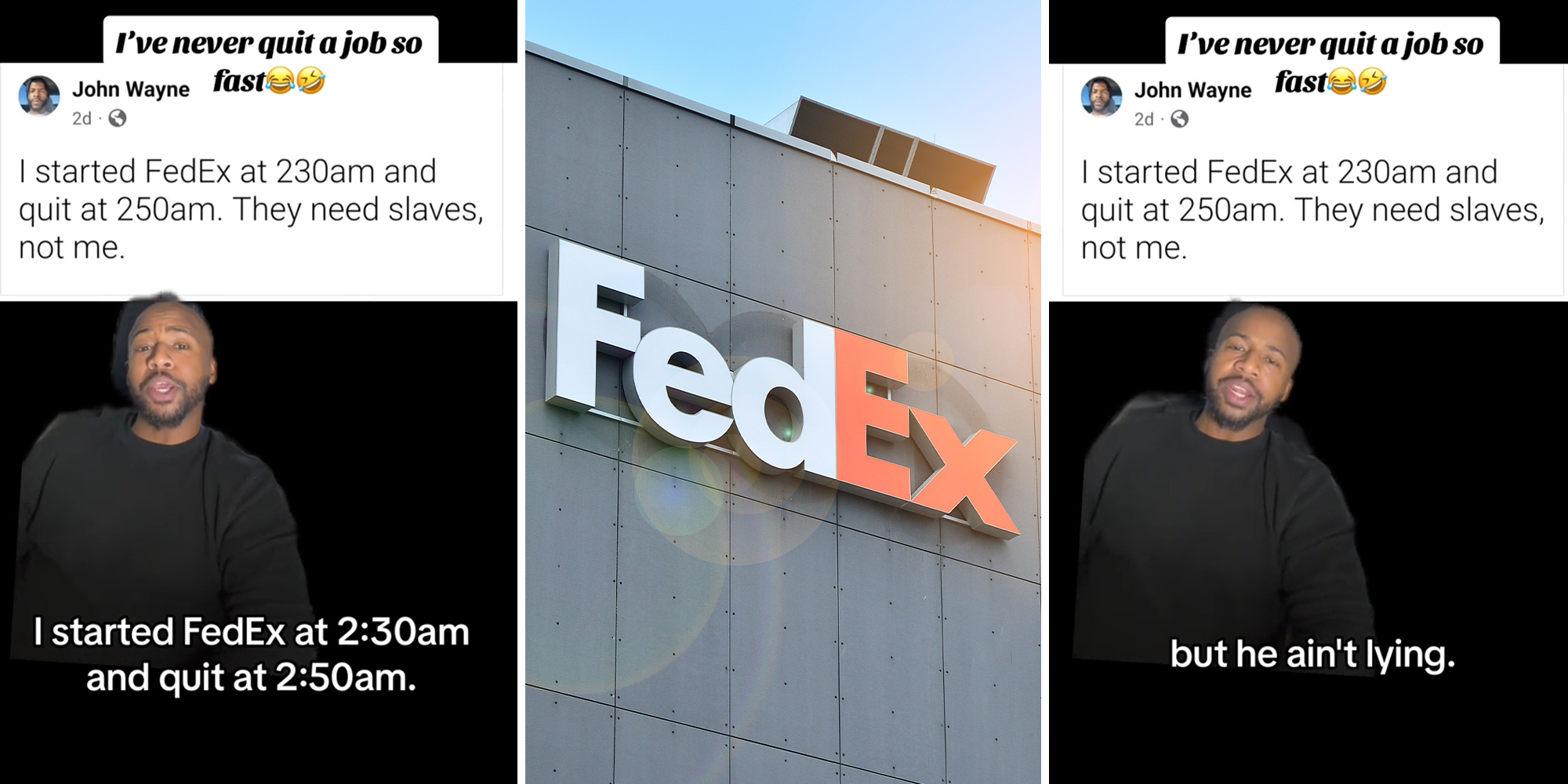 FedEx worker shares he quit after they had him lifting up freezers, riding lawnmowers and more without a forklift