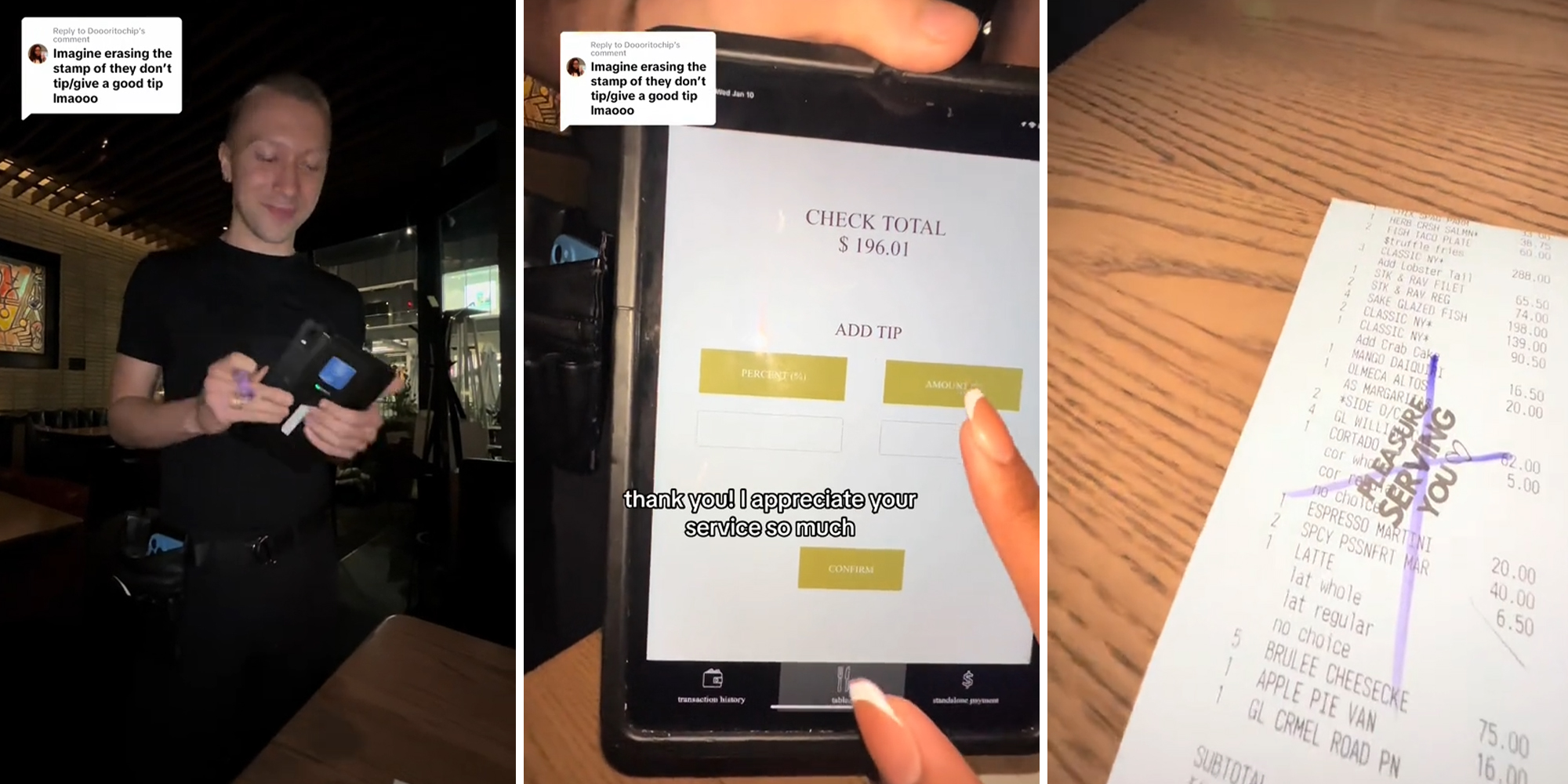 Server 'takes back' 'pleasure serving you' stamp after customer only tips $5