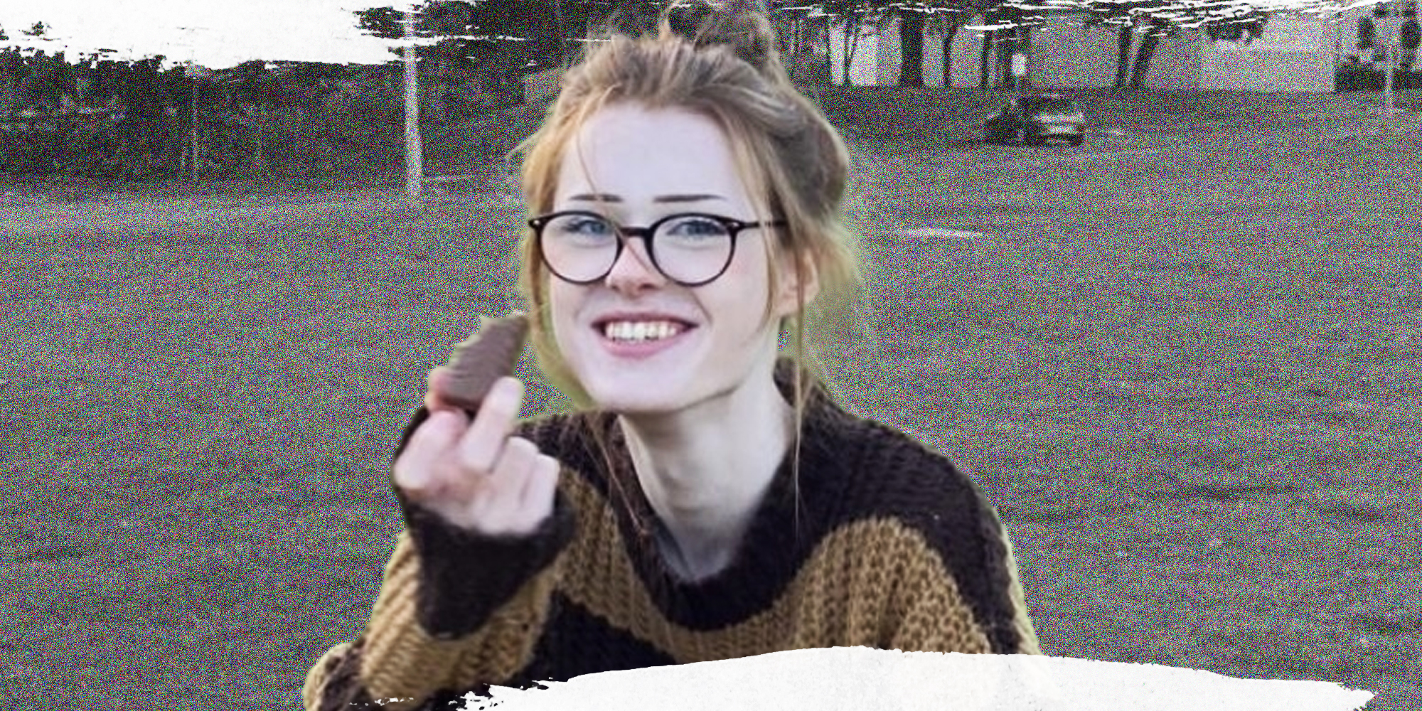 Briana Ghey with chocolate in hand