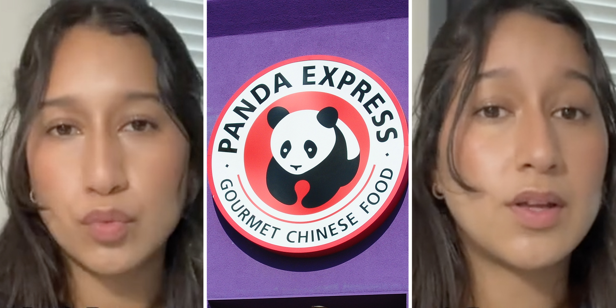 Woman talking(l+r), Panda Express(c)